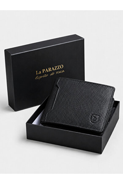 La Parazzo 100% Genuine Leather Men’s Wallet – Premium Bifold with ID Window