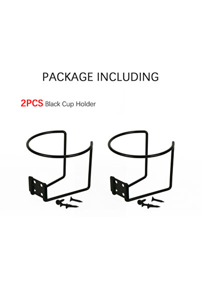 Choice1 401-500ml 2PCS Black Holders Boat Ring Cup Holder Iron Ringlike Drink...