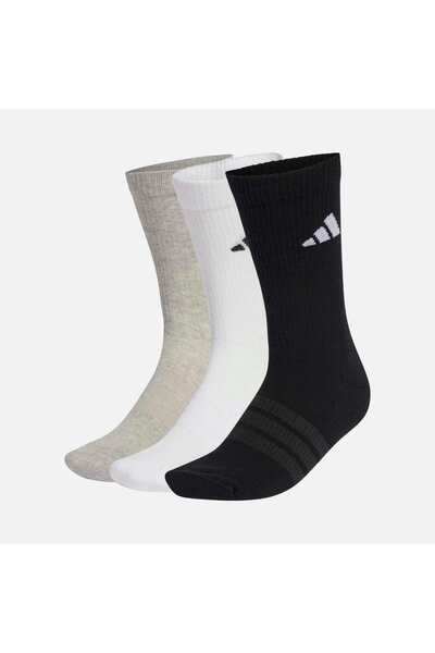 adidas ملابس رياضية مبطنة، جوارب سوداء مكونة من 3 قطع