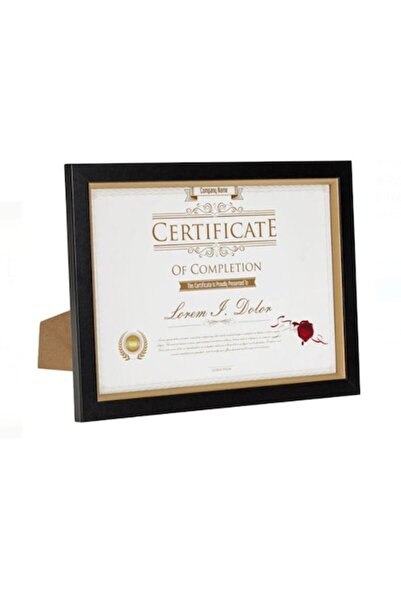 OEM Ramă foto decorativă A4 cu ramă dublă auriu-negru 21x30cm