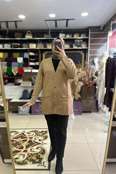 HÜMEYRA BUTİK Steel Knitwear Buttoned Cardigan