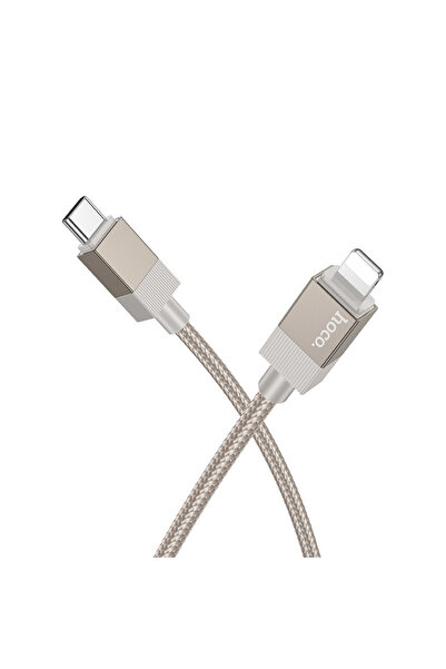 Hoco X110 Honorific Πλεγμένο Καλώδιο USB-C σε Lightning 27W Χρυσό 1μ