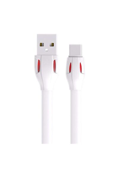 Remax RC-035a Επίπεδο καλώδιο USB 2.0 USB-C αρσενικό - USB-A λευκό 1μ