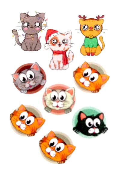 ekstrafix Hard Floor Sticker Cats 80X120Mm Sz-035 - 2 Pieces