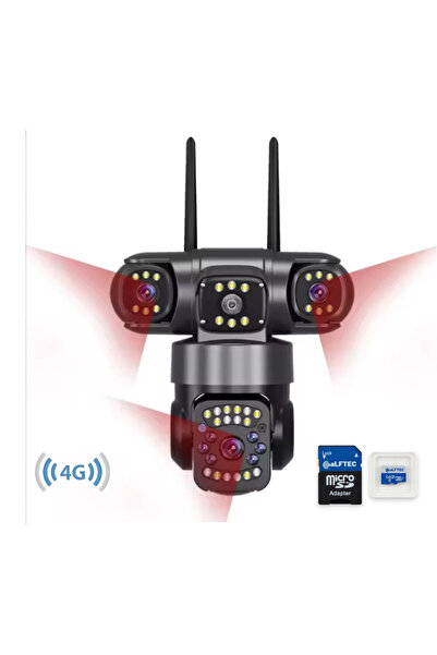 OEM Cameră de supraveghere 4G cu cartelă SIM, 9MP, 3 camere, 360 °   Rotație,...