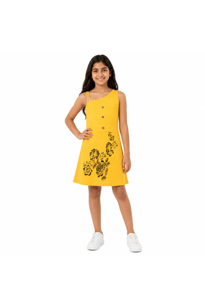 Generic Girl's One Shoulder Floral Print Dress