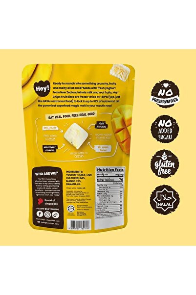 Chips Hey! Freeze-Dried Mango Banana Fruit Bites (20g)