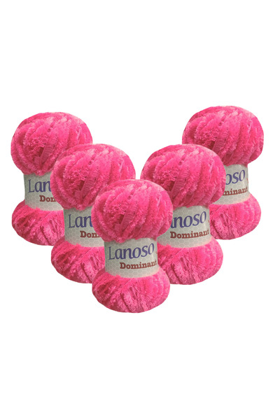 Lanoso Dominant 100 Gr 75 Mt 5 Pieces (946) Fuchsia 100% Polyester Microfiber...