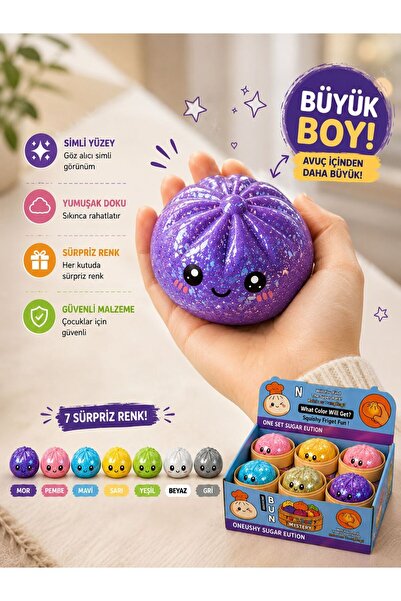 ismega Büyük Boy Sukuşi Çin Mantısı Simli dumping slow Squishy Stres babacım Stress viral trend