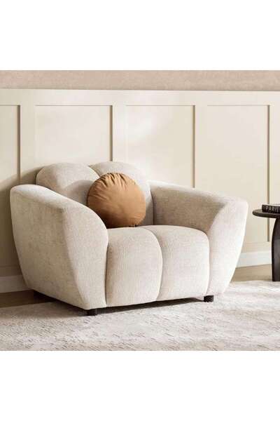 PAN HOME GREEKO SINGLE SEATER SOFA - BEIGE