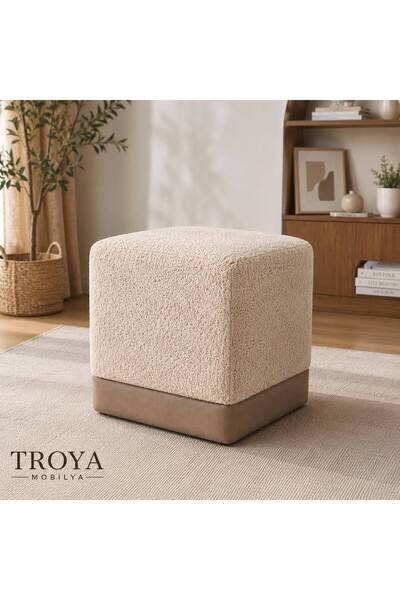 Troya döşeme cozy kare puf