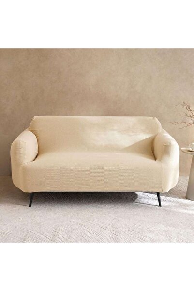 PAN HOME Brendon Stretchfit 2 Seater Sofa Cover New 145x80x90cm-Beige
