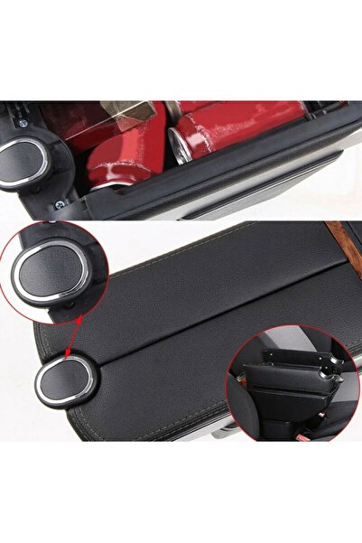 BTM OTOMOTİV Bmw Tip 6 USB 1 Type-C Girişli Kolçak Her Araca Uygun Kolçak Kol Dayama Çift Açılır Siyah