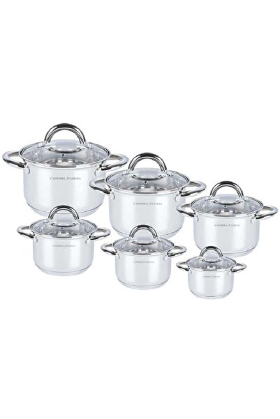Casserra Italiana Set vase din inox 12 piese CI-4000