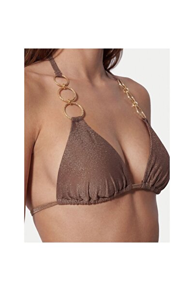 Guess Top de bikini pentru femei E6GJ11KF600 Maro