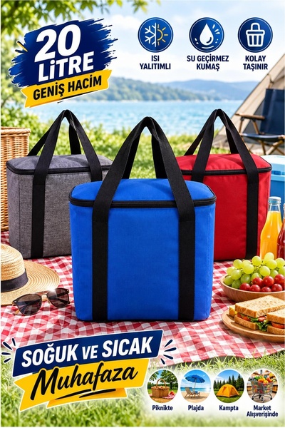 Kitchen Beauty Termal Kamp ve Piknik Yemek Taşıma Çantası, Soğutucu Buzluk Ça...