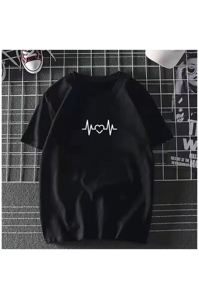 classy moda Unisex Colorful Oversize Printed T-Shirt Streetwear Comfortable F...