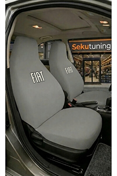 sekutuning Fiat Egea Gri (Yeni Beyaz Logo) Araç Koltuk Kılıfı Koruyucu Penye ...