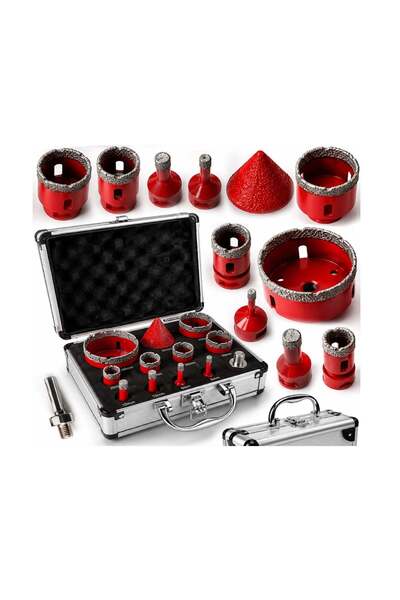 Ondragon Set de burghie diamantate pentru gresie și porțelan, M 14, 6-68 mm, ...