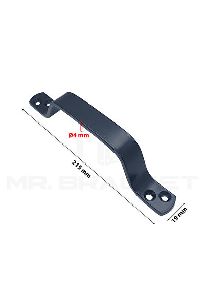 MR.BRACKET Gümüş Çelik Dayanıklı Vidalı Tutma Kulpu 21.5 cm - Ağır Site Bina Okul Bahçe Kapısı Metal Kapı Kolu