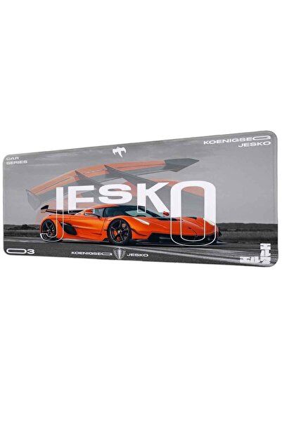 gxe.art Koenigsegg Jesko Orange Sports Car 40x90 Cm Mousepad pentru jucători ...