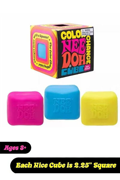 Needoh COLOR CHANGING Nice Cube -Sensory Squeeze Toy with Super Solid Squish ...