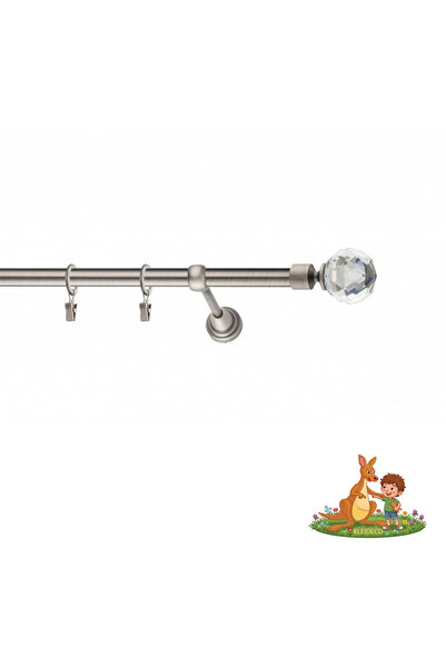 KLEIDECO Galerie simpla perdea ALASKA, Metal, Diametru 19 mm, Capete CORDOVA,...