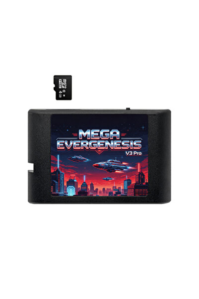 choice2 Black Mega EverDrive V3 Pro 3000 in 1 Flash Cartridge for Sega Genesi...