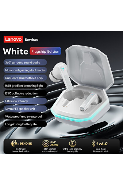 choice2 Lenovo White New GT105 Gaming Headphones Bluetooth 6.0 Wireless Earph...