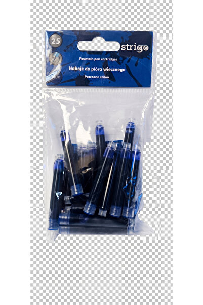 Strigo Punga 25 buc rezerve stilou Strigo, cerneala albastra standard