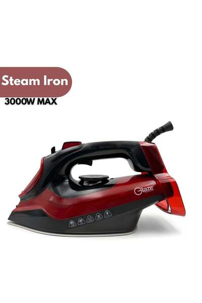 Glaze Deal Electric Steam Iron 3000W Powerful Steam Boost Ceramic Soleplate A...