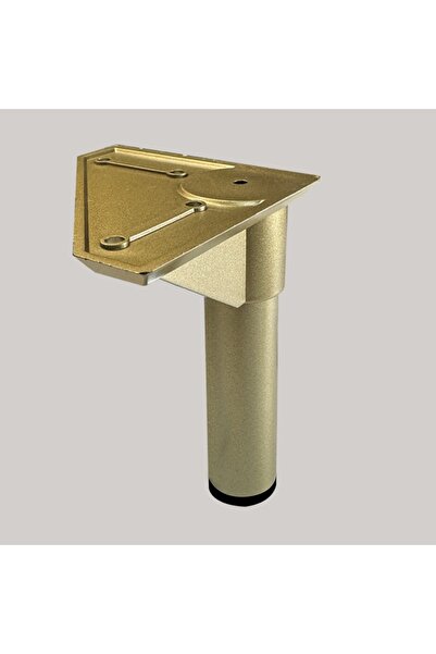 OEM Picior mobilier H100 mm, baza rotunda, auriu mat