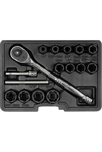 VOREL by YATO Set de chei tubulare YATO 16 piese + Râșniță 3/8 " 72 dinți Val...