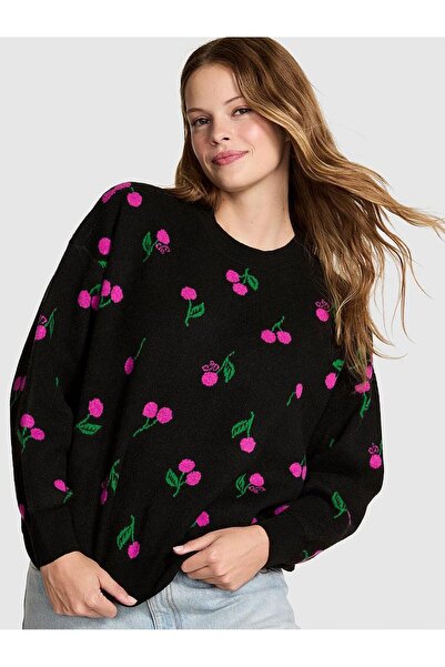 PINK Collegiate Yuvarlak Yaka Kazak
