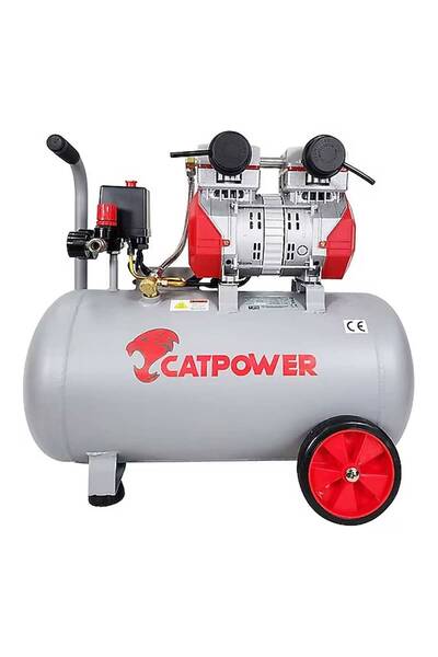 CATPOWER EL ALETLERİ CATPOWER SESSİZ VE YAĞSIZ KOMPRESÖR 2HP 50LT