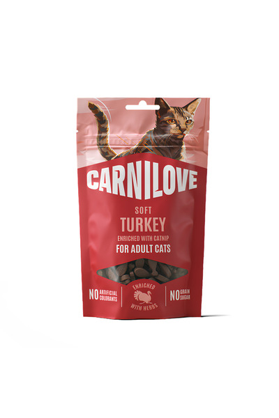 Carnilove Cat SOFT Snack Turkey Enriched with Catnip 50G - 12 Piece in Box