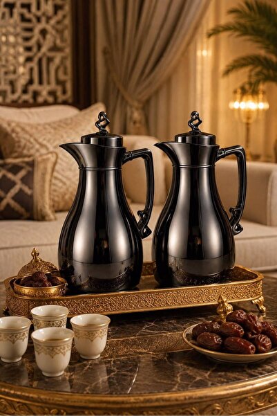 Generic Tramus Luxury Black Nickel 2-Piece Set (1 Liter and 0.7 Liter) with I...