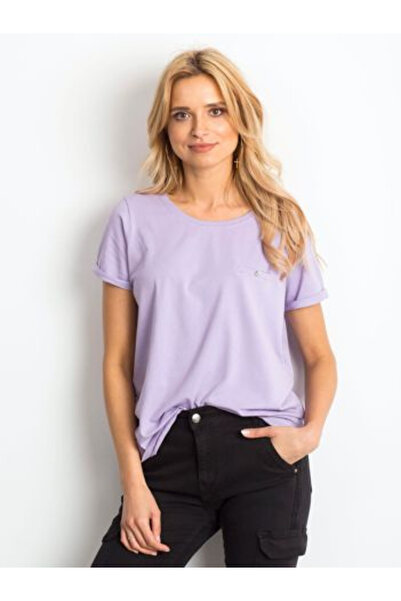 Basic Feel Good Tricou Dama Mini, Decolteu rotund, BASIC FEEL GOOD, Mov desch...