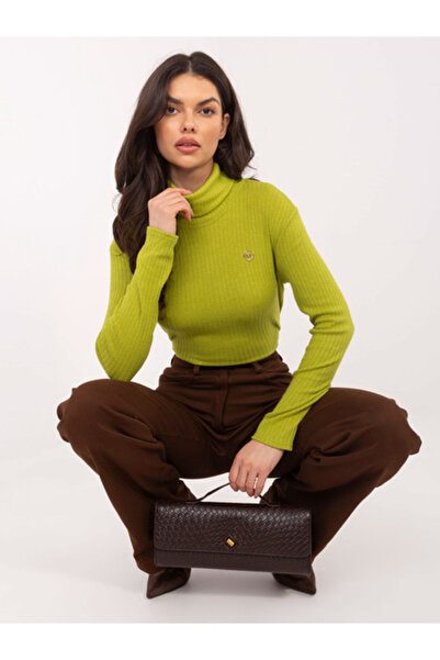 LAKERTA Pulover Dama, LAKERTA, Lana, Maneca lunga, Lime, model LK-SW-510184.01P