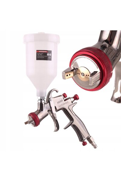 Aeropro Pistol de vopsit LVLP, duză de 1,5 mm, rezervor de 600 ml