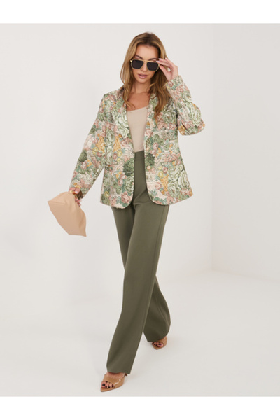 Italy Moda Sacou Dama, ITALY MODA, Poliester, Maneca lunga, Verde, model IT-M...