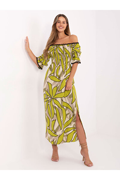 LAKERTA Rochie Dama, LAKERTA, Viscoza, Rochie evazata, Khaki, model LK-SK-510...