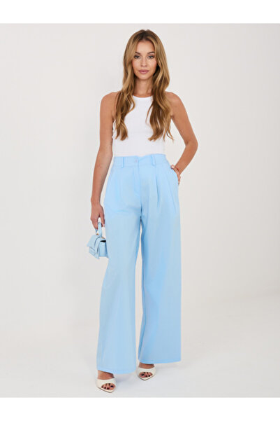 rue parıs Women's Pants, RUE PARIS, Cotton, Light Blue, model IT-SP-FL9006.92
