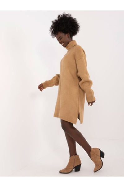 BADU Rochie Dama, BADU, Acril, Maneca lunga, Camel, model BA-SK-0547.99