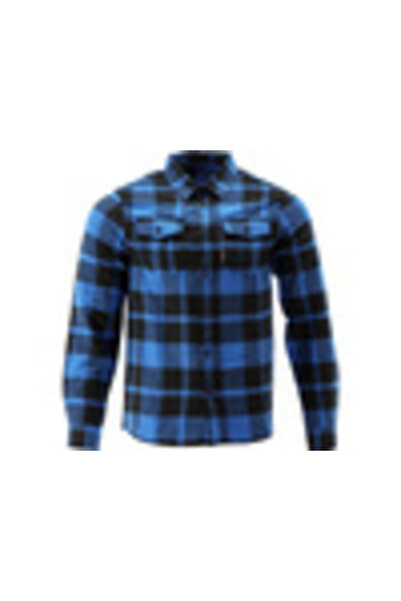 yato Cămașă bărbătească flanelată albastră din bumbac 170g/m² mărimea XL