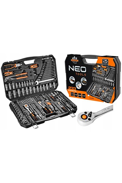 NEO Tools NEO Chei tubulare 233 elemente - Set mare de scule Valiza 1/2 1/4 3/8