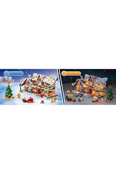 HOGOKIDS Set de lumini LED pentru casă de Crăciun, brad, decorațiuni de Crăci...
