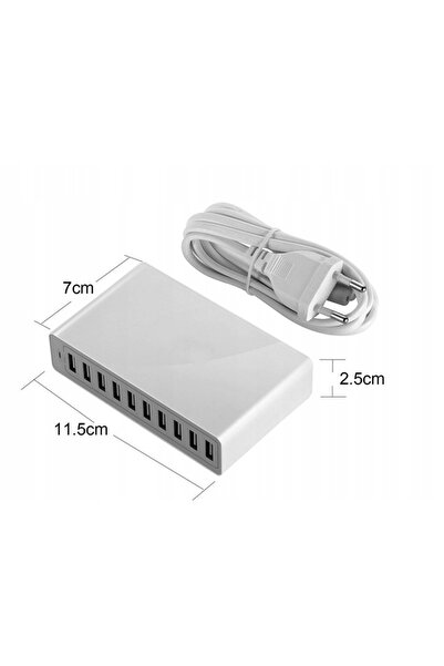 Anytech Încărcător de perete cu 10 porturi USB 50W 10A