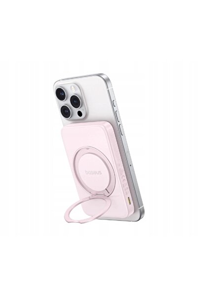 Baseus PicoGo Qi2 Powerbank Magnetic cu Suport 5000mAh 20W Roz