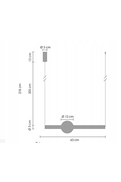 Step into design Lampă suspendată O-LINE LED 63 cm alamă